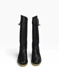 Bota Hermès Jumping Noir c/ Palladium