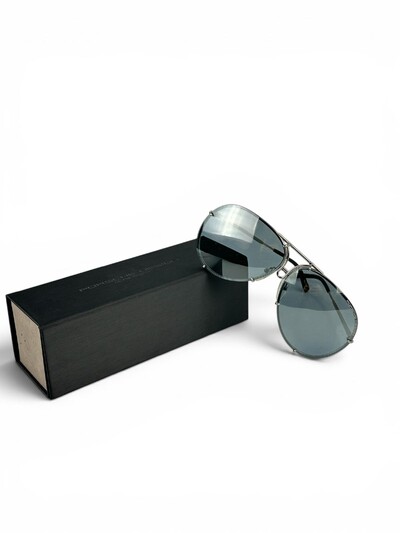 Foto Óculos De Sol Porsche Design P'8478 Titanio Com 2 Lentes Azul Espelhado