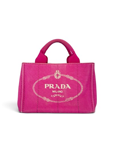 Foto Bolsa Prada Canapa Logo Small Pink