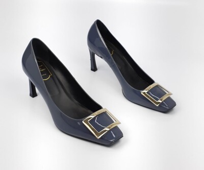 Foto Sapato Roger Vivier Verniz Cinza Escuro