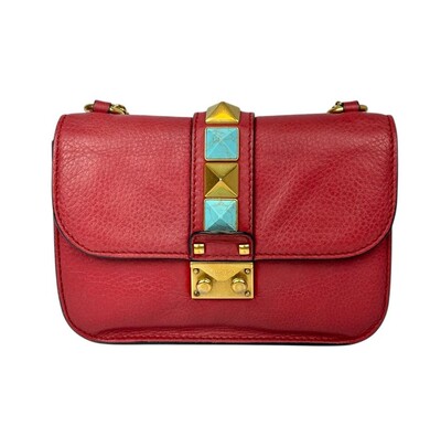 FotoBolsa Valentino Glam Lock Small Vermelha