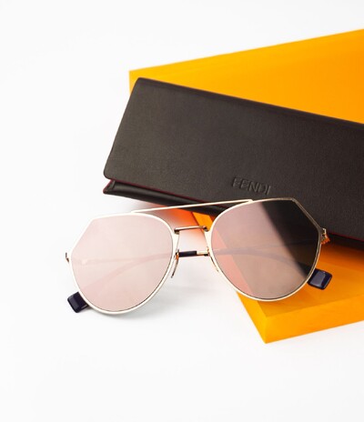 Foto Óculos Fendi Eyeline Gold Rounded