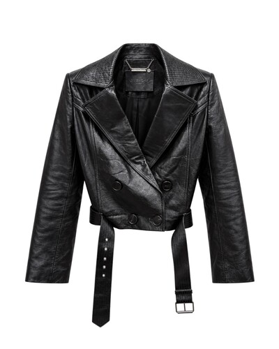 Foto Jaqueta de couro Givenchy Double-Breasted Cropped