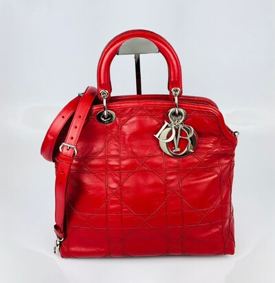 Foto Bolsa Dior Granville Cannage Vermelha