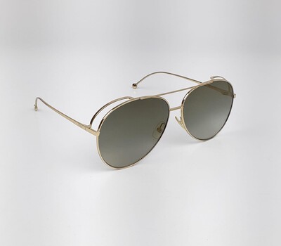 FotoÓculos de Sol Fendi Aviador Dourado/Verde
