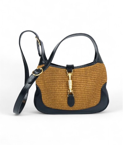 FotoBolsa Gucci Jackie Rafia Azul Ráfia
