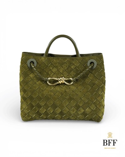 Foto Bolsa Bottega Veneta Andiamo Small Camurça Olive Oil