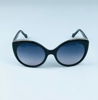 Foto Óculos De Sol Roberto Cavalli Lentes Redonda Preto