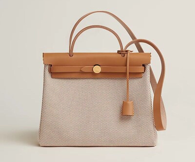 Foto Bolsa Hermès Herbag Zip 31 Écru Beige / Naturel Sable