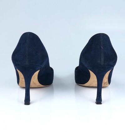 FotoSapato Manolo Blahnik Camurça Azul Marinho