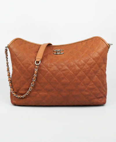 Foto Bolsa Chanel Hobo Amêndoa Caviar