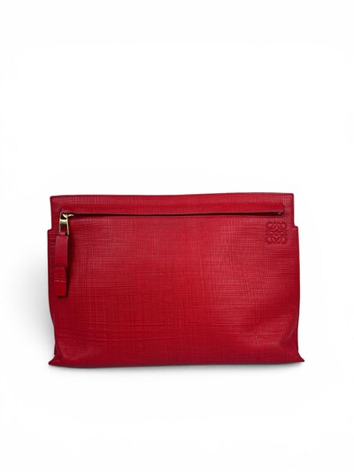 Foto Clutch Loewe em Couro Vermelha