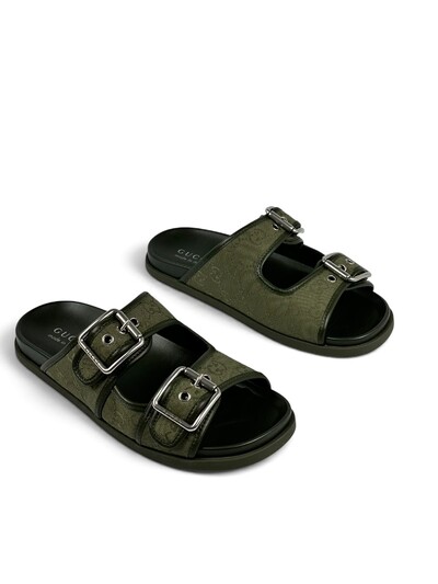 Foto Slide Gucci Strap gg Verde