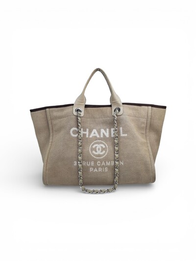Foto Bolsa Chanel, Deauville Bag, Canvas, Bege