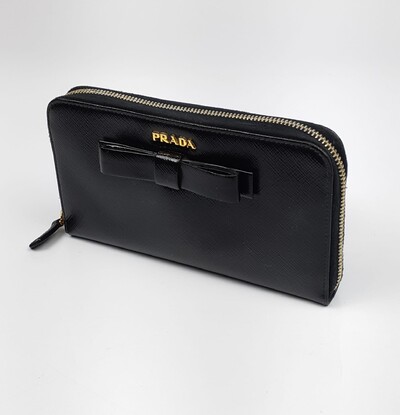 FotoCarteira Prada Lace Saffiano Preta