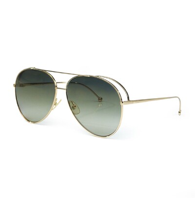 FotoÓculos de Sol Fendi Aviador Dourado/Verde