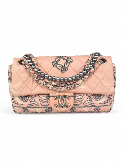 Foto Chanel Bandana Paisley Single Flap – Rosa