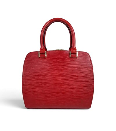 Foto Bolsa Louis Vuitton Sablons em Couro Epi Vermelha