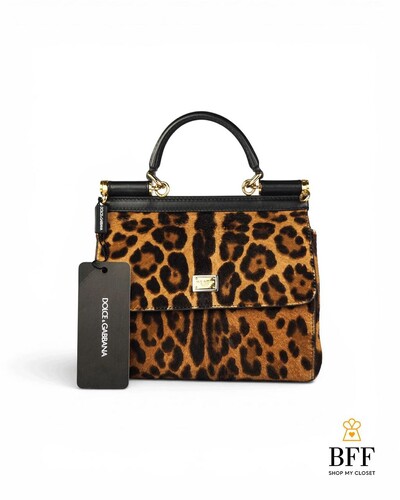 Foto Bolsa Dolce & Gabbana Sicily Small Pony Hair Leopard