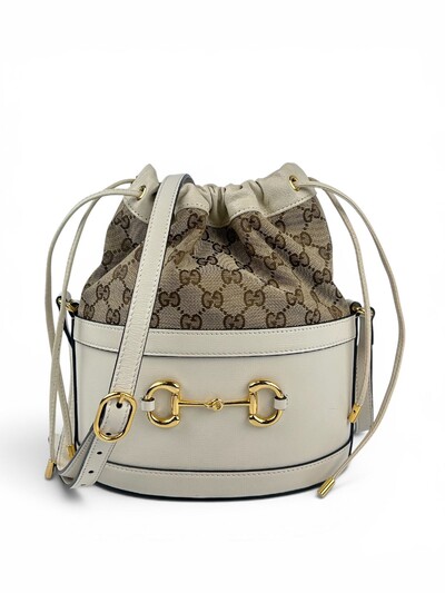 Foto Bolsa Gucci Bucket Off White/ Canvas