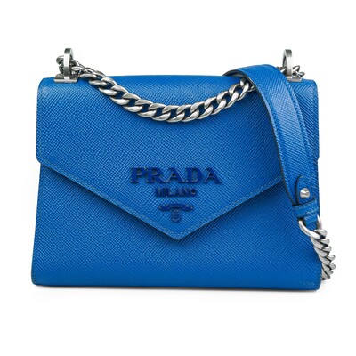 Foto Bolsa Prada Lux Monochrome Envelope Azul Bic