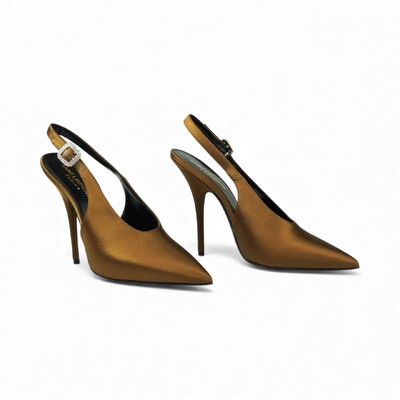 Foto Sapato Saint Laurent Scarpin Yasmeen Brown