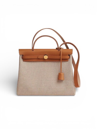 Foto Hermès Herbag Zip 31 – Écru Beige & Naturel Sable