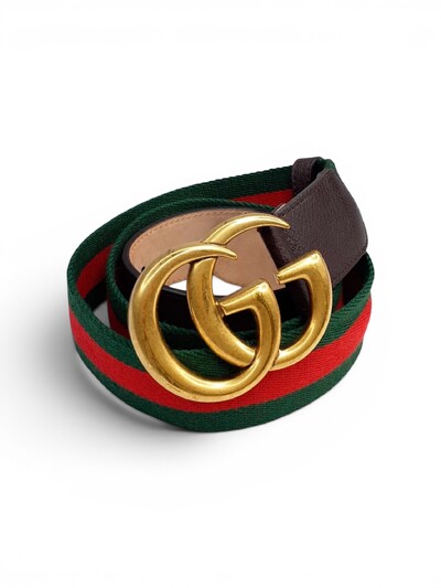 Foto Cinto Gucci Double G Logo Web Belt 100