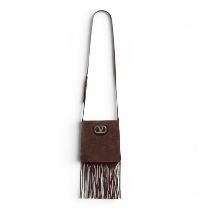 Foto Bolsa Valentino Nellcôte Small Suede Marrom