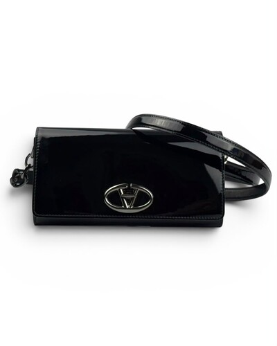 Foto Bolsa Valentino Vlogo The Bold Edition Patent Preta