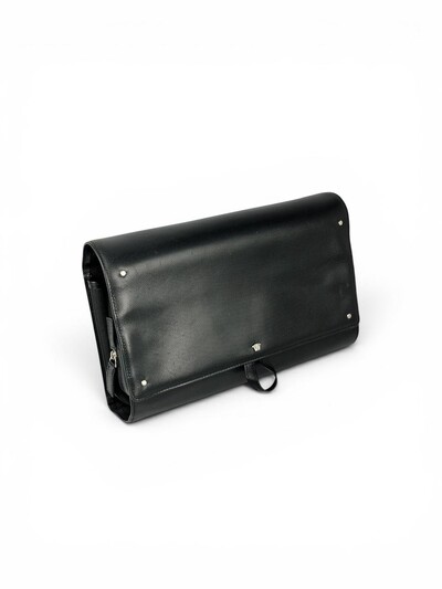 Foto Necessaire Versace em Couro Granulado Preta