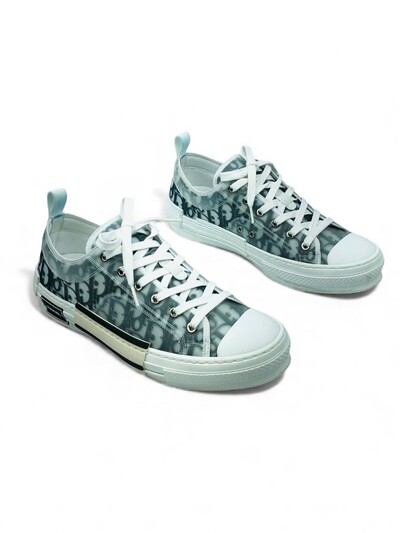 Foto Tênis Dior Sneaker B23 League Oblique Cano Baixo Branco Monogram