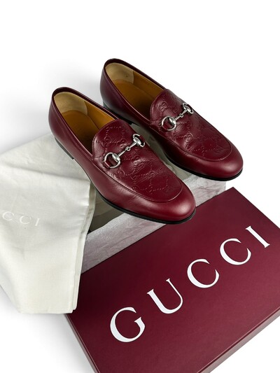 Foto Sapato Gucci Horsebit gg Burgundy