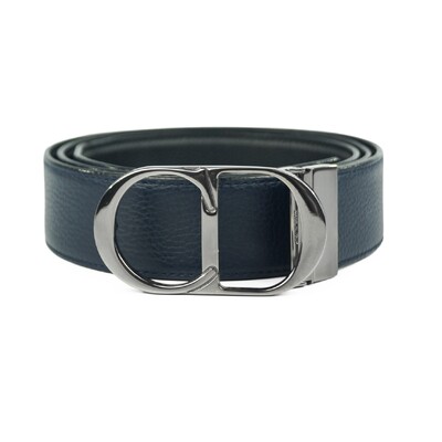 Foto Cinto Christian Dior Reversível Azul Marinho