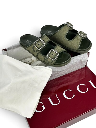 Foto Slide Gucci Strap gg Verde