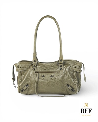 Foto Bolsa Balenciaga Le City East West Verde Musgo