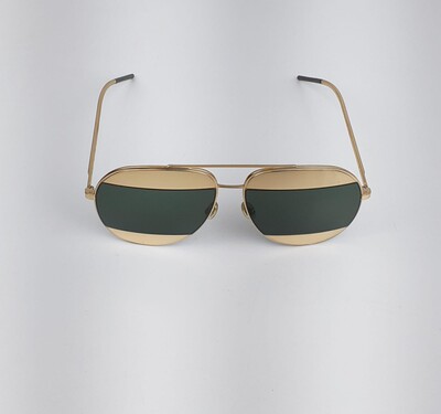 Foto Óculos de Sol Christian Dior Spilit Dourado/Verde