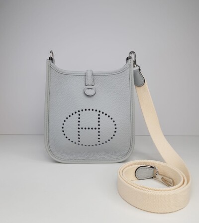 FotoBolsa Hermès Mini Evelyne 18 Baby Blue Clemence