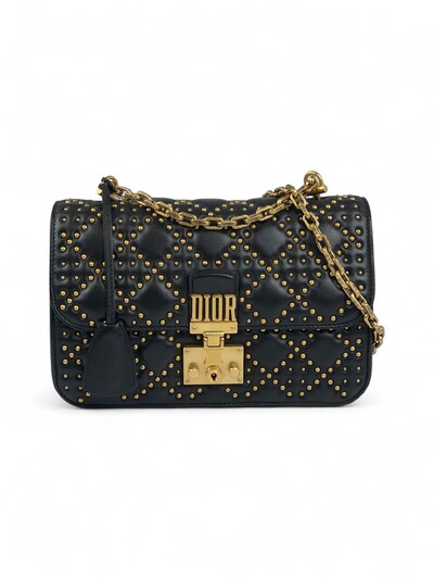 Foto Bolsa Dior Addict Studded Chain Bag Preta & Dourada