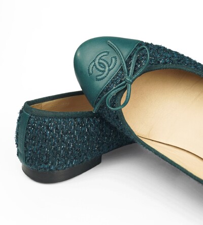 FotoSapatilha Chanel Tweed Verde Azul