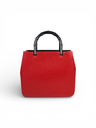 Foto Bolsa Gucci Bamboo em Couro Vermelha