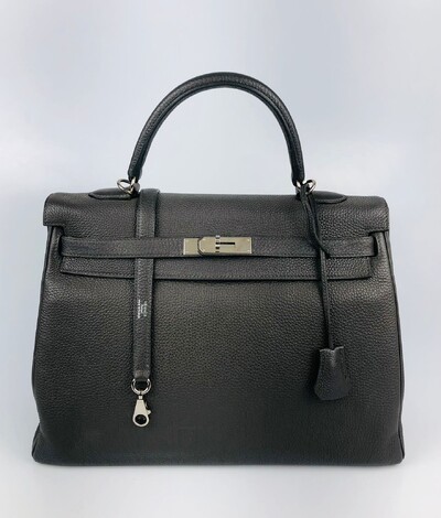 Foto Bolsa Hermès Kelly 35 Togo Etain Cinza