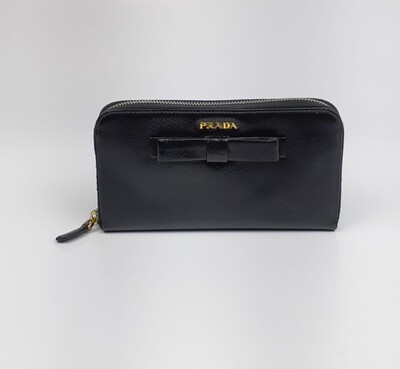 Foto Carteira Prada Lace Saffiano Preta