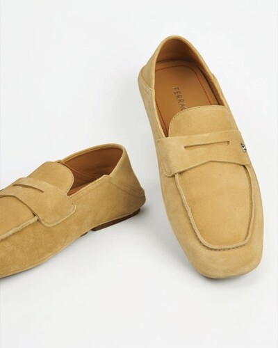 Foto Mocassim Ferragamo Gancini Buckle Suede