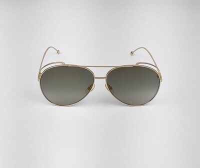 Foto Óculos de Sol Fendi Aviador Dourado/Verde