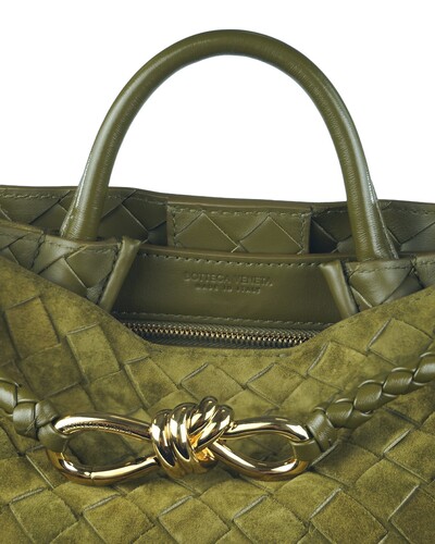 FotoBolsa Bottega Veneta Andiamo Small Camurça Olive Oil