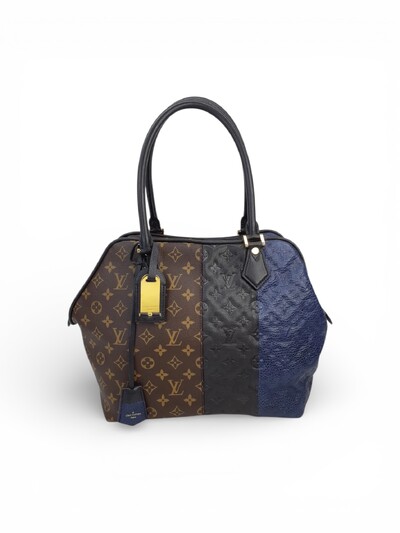 Foto Bolsa Louis Vuitton Marine Blocks Edição Limitada Marrom, Azul e Preto