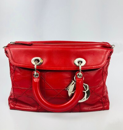 FotoBolsa Dior Granville Cannage Vermelha