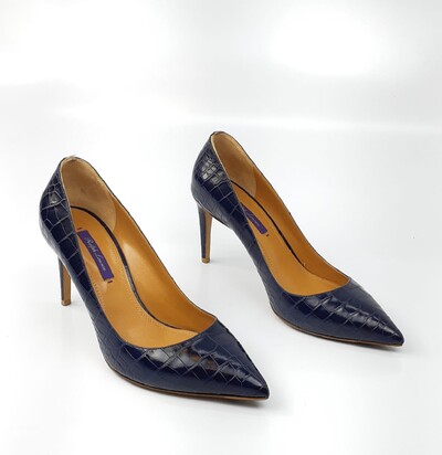 Foto Sapato Ralph Lauren Croco Azul Marinho