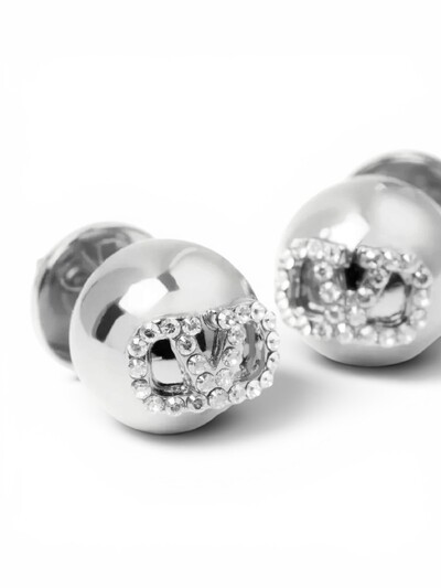 FotoBrinco Valentino VLogo Round Stud Prata